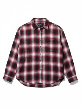 Solutions Plaid Flannel Button-Down Shirt – Size Medium